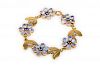 A 1940s Gold, Moonstone and Sapphire Bracelet