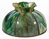 VICTORIAN SLAG GLASS KEROSENE LAMP SHADE