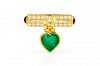 A Bulgari Gold, Diamond, Ruby and Emerald Brooch