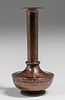 Roycroft Hammered Copper 12"h American Beauty Vase c1920s