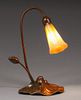 Buffalo Studios Bronze Art Nouveau Tiffany Style Lamp 1982