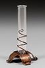 Ernest F. Burnley Hammered Copper Spiral Bud Vase c1915-1925