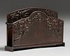 Canadian Arts & Crafts Repousse Hammered Copper Letter Rack c1910s