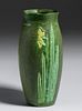 Grueby Pottery Two-Color Daffodil Vase c1905