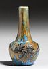 Pierrefonds - French Crystalline Silver Overlay Vase c1905