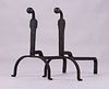 Yale University Dorm Rooms Arts & Crafts Hand-Forged Iron Andirons c1910
