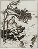 Gene Kloss Etching "Pines and Pelicans" c1938
