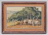 Harold Mark Sichel California Hills Monterey Cypress Painting c1920s