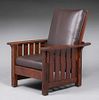 L&JG Stickley #498 Slatted Morris Chair c1905