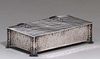 Extremely Rare August Tiesselinck Hammered Copper Silver-Plated Box 1921