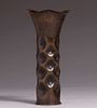 Dirk van Erp Hammered Brass Dimpled Shell Casing Vase c1904-1908