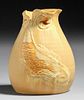 Large Ephraim Faience Carved Fish Vase c2010
