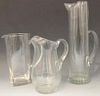 3 Assorted Crystal & Glass Pitchers