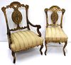 2 Antique French Giltwood Chairs