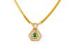 A Van Cleef & Arpels Gold, Emerald and Diamond Necklace