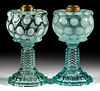 MIX AND MATCH / COIN DOT PAIR OF KEROSENE STAND LAMPS