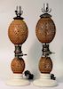 Pair of Antique French Gazogene Briet Table Lamps