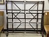 HERMES STYLE WROUGHT IRON FAUX LEATHER STRAP BED 57"H 61 WIDE