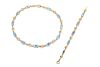 A Tiffany & Co. Gold and Moonstone Necklace and Bracelet Set