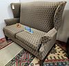 WING BACK SETTEE 41"H X5'WX 28"D