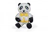 An Object: Adorable Panda on Swing, Gold, Diamonds and Pearls