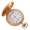 Waltham 18k Rose Gold Hunting Case Pocket Watch