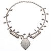 Tribal Silver Hirz Necklace