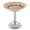 Shreve & Co. Sterling and Porcelain Compote