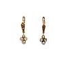 Antique 18k Gold Earrings with Diamonds