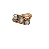Art Deco Ring in 18k yellow Gold with Diamonds