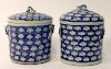 Pair of Antique Chinese Porcelain Covered Jars