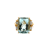 Cocktail 18k Ring with Aquamarine & Diamonds