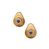 Buccellati Milano Clips Earrings In 18K Gold With Ceylon Sapphires