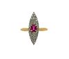 Antique 18k Gold Ring with Ruby and Diamonds