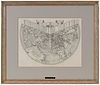 Framed Facsimile Johannes Ruysch Map of the World