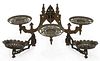 ASSORTED CAST-IRON FLOWER POT WALL BRACKETS, LOT OF TWO SETS