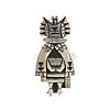 NO RESERVE - Hyson Craig - Navajo Sterling Silver Overlay Crow Mother Kachina Ring c. 1970s, size 7 (J13998-097)