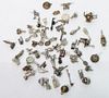 64 Assorted Silver & Silver-Tone Metal Charms