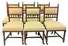 Set of Six Oak Renaissance Revival Side Chairs