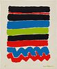 Mid Century French Tapestry Signed by Sonia Delaunay, 4’8” x 5’7” (4’8” x 5’7” M)