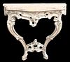 Louis XV Style Marble Top Console Table