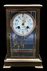 Tiffany & Company Brass and Glass Regulator Clock