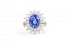A Tiffany Tanzanite Diamond Cluster Ring