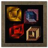 Victor Vasarely (1908-1997), "Axo (22, 2, 44, 33) de la série Hommage A L'Hexagone" Framed 1971 Heliogravure Print with Letter of Authenticity