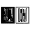 Victor Vasarely (1908-1997), "Leyre-II et Altair de la serie Lineaires (Diptych)" Framed 1973 Heliogravure Prints with Letter of Authenticity