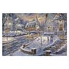 Robert Finale, "Christmas Snow" Hand Signed, Artist Embellished AP Limited Edition on Canvas with COA.