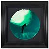 Wyland, "Dolphin in deep Green Sea" Framed, Hand Signed Original Painting with Letter of Authenticity.