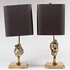 Pair of Willy Daro Brass Lamps