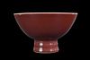 Chinese Copper Red Glaze Stembowl,Yongzheng Period