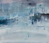 Reuben Tam (Am. 1916-1991), "Northern Lights, White Flares" Monhegan, 1978, Oil on paper, framed
